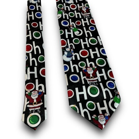 Yule Tie Greetings By MMG Hallmark Ho Ho Ho Christmas Tie - Picture 4 of 9